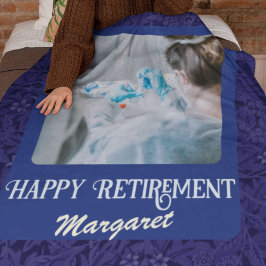 Personalisiert Happy Nurse Retirement Geschenke Bl Fleecedecke