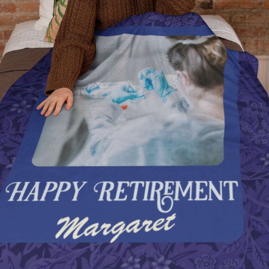 Personalisiert Happy Nurse Retirement Geschenke Bl Fleecedecke