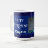 Personalisiert Happy Nurse Retirement Geschenke Bl Kaffeetasse (Vorderseite Links)