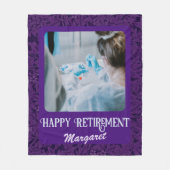 Personalisiert Happy Nurse Retirement Geschenke Vi Fleecedecke (Vorderseite)
