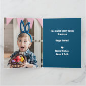 Personalisiert Happy Oaster Bunny Grandson Karte (Innenseite)