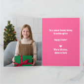 Personalisiert Happy Oaster Bunny Grandtochter Karte (Innenseite)