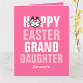 Personalisiert Happy Oaster Bunny Grandtochter Karte (Gelbe Blume)
