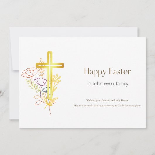 Personalisiert Happy Oaster Christliche Karte (Vorderseite)