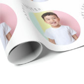 Personalisiert Happy Oaster Foto Geschenkpapier (Rolleneckpunkt)