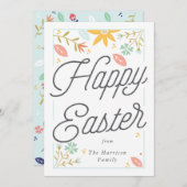 Personalisiert Happy Ostercard Feiertagskarte (Vorne/Hinten)