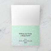 Personalisiert Happy Osterfamilie Foto-Karte Karte (Innenseite)