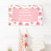 Personalisiert Happy Retirement Floral Banner (Insitu)