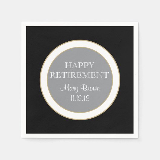 Personalisiert Happy RETIREMENT Papierserviette (Vorderseite)