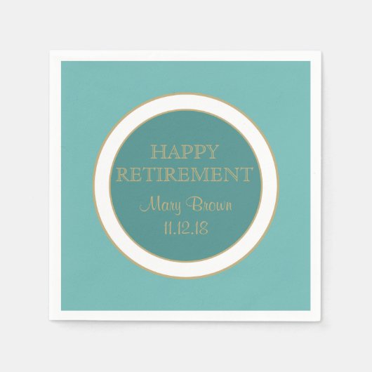 Personalisiert Happy RETIREMENT Papierserviette (Vorderseite)