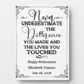Personalisiert Happy Retirement Quotes Fotoplatte (Vorderseite)