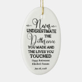 Personalisiert Happy Retirement Quotes Keramik Ornament (Rechts)