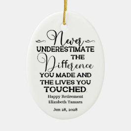 Personalisiert Happy Retirement Quotes Keramik Ornament