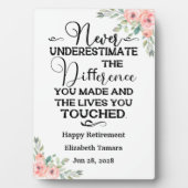 Personalisiert Happy Retirement Zitat für sie Fotoplatte (Vorderseite)