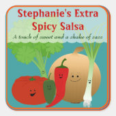 Personalisiert Happy Salsa Sticker (Vorderseite)