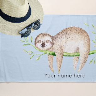 Personalisiert Happy Sloth Strandtuch