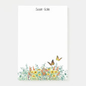 Personalisiert Happy Spring Flowers Butterfly Post-it Klebezettel (Vorderseite)