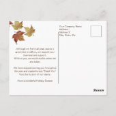 Personalisiert Happy Thanksgiving Postkarte (Rückseite)