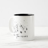 Personalisiert Happy Tin Jahre Zweifarbige Tasse (Vorderseite Links)