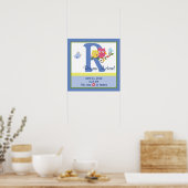Personalisiert Happy Tree/Owls 2 Birth Info Poster (Küche)
