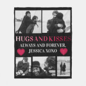 Personalisiert Happy Valentines Day 5 Foto Fleecedecke (Vorderseite)