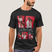Personalisiert Happy Valentines Day 6 Foto T-Shirt (Vorderseite)