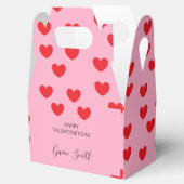 Personalisiert Happy Valentine's red heart pink Geschenkschachtel (Geöffnet)
