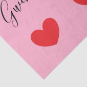 Personalisiert Happy Valentine's red heart pink Seidenpapier (Detail)