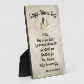 Personalisiert Happy Vatertag Fotoplatte (Seite)