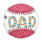 Personalisiert Happy Vathers Day Baseball (Vorderseite)