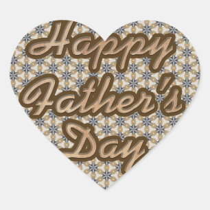 Personalisiert Happy Vathers Day Heart Herz-Aufkleber