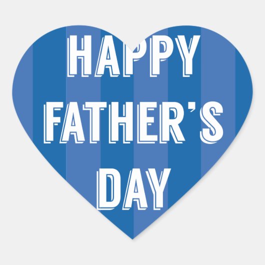 Personalisiert Happy Vathers Day Heart Sticker (Vorderseite)