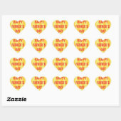 Personalisiert Happy Vathers Day Heart Sticker (Blatt)
