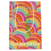 Personalisiert Happy Watercolor Geschenktasche Mittlere Geschenktüte (Vorderseite)