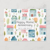 Personalisiert Happy Zuhause Anniversary Real Anwe Postkarte (Vorderseite)