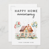 Personalisiert Happy Zuhause Anniversary Real Anwe Postkarte (Vorne/Hinten)