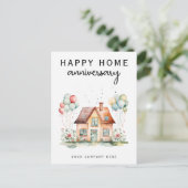 Personalisiert Happy Zuhause Anniversary Real Anwe Postkarte (Stehend Vorderseite)