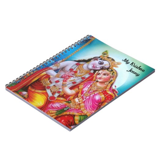 Personalisiert Hare Radhey Hare Krishna art Notizblock (Linke Seite)