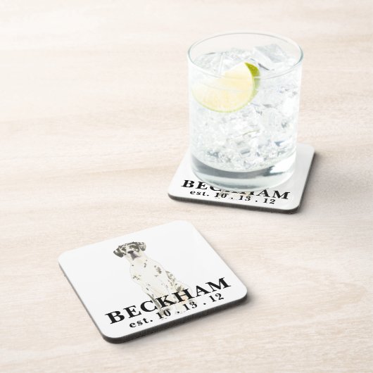 Personalisiert Harlequin Great Dane Getränkeuntersetzer (Rechte Seite)