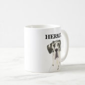 Personalisiert Harlequin Great Dane Kaffeetasse (VorderseiteRechts)