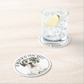 Personalisiert Harlequin Great Dane Wedding Runder Pappuntersetzer (Vor Ort)