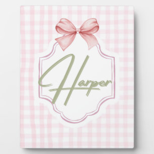 Personalisiert Harper Baby Girl Kinderzimmer Bow&G Fotoplatte