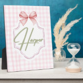 Personalisiert Harper Baby Girl Kinderzimmer Bow&G Fotoplatte (Seite)