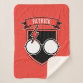 Personalisiert HARRY POTTER™-Abzeichen Sherpadecke (Vorderseite)