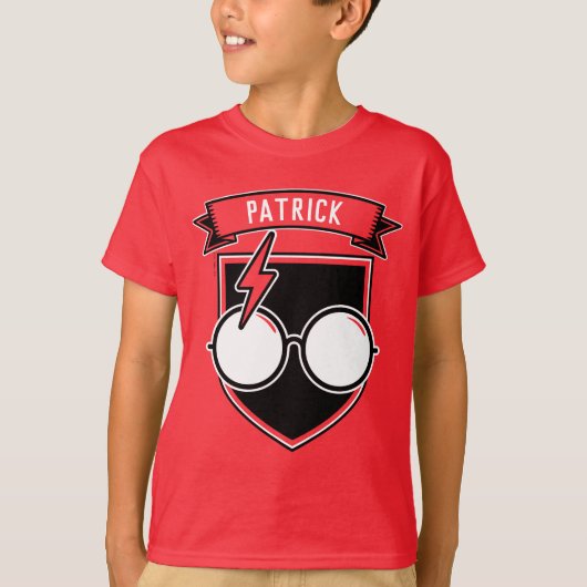 Personalisiert HARRY POTTER™-Abzeichen T-Shirt (Vorderseite)