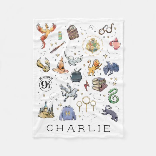 Personalisiert | HARRY POTTER™ Icons Fleecedecke (Vorderseite)