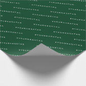 Personalisiert #Hashtag Dark Green Geschenkpapier (Ecke)