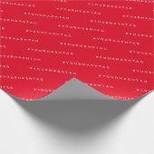 Personalisiert #Hashtag Matte Red Geschenkpapier (Ecke)