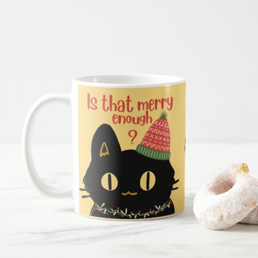 Personalisiert hasse ich Weihnachten Niedlich schw Kaffeetasse (Mit Donut)
