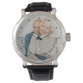 Personalisiert hat unsere Liebe die Zeit hinter si Armbanduhr (Vorderseite)